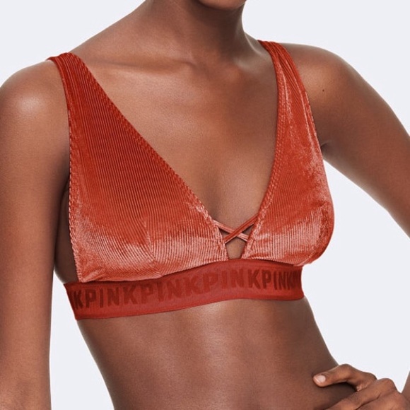 PINK Victoria's Secret Other - LAST ONE! NWOT VS PINK velvet ribbed lace up bra